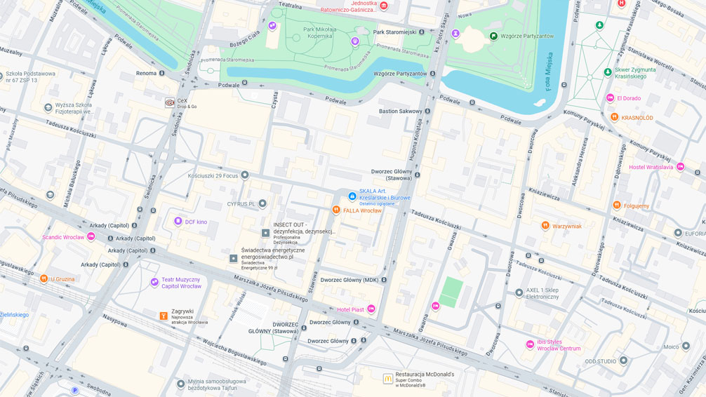VHS-COPY Wrocław ul Kościuszki 49 MAPA